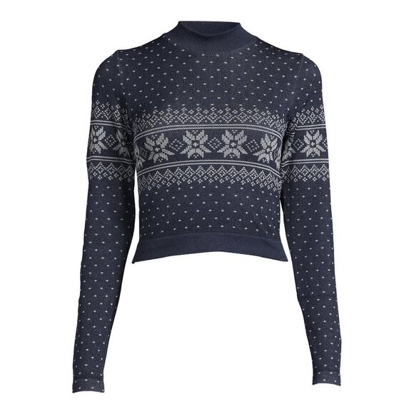 Avia Fairisle Mock Neck Sweater Workout Top Sz 2XL NEW - Picture 6 of 10